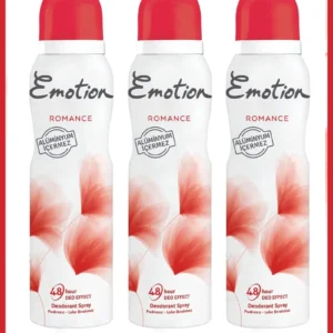 3 Adet Emotion Romance Kadın Vegan Deodorant 150 Ml Hızlı Kurur, Leke Bırakmaz