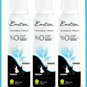 3 Adet Emotion Invisible Fresh Black & White Kadın Deodorant 150ml Vegan, Leke Bırakmaz