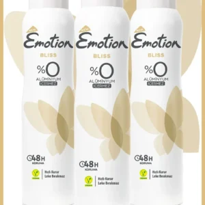 3 Adet Emotion Bliss Kadın Vegan Deodorant 150 Ml Hızlı Kurur , Leke Bırakmaz