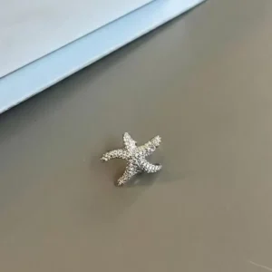 Deniz Yıldızı Kıkırdak Küpe - Gümüş