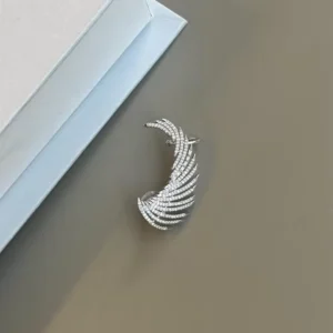 Taşlı Kıkırdak Küpe - Gümüş
