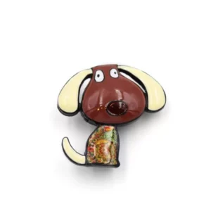 Köpek Broş - Kahverengi