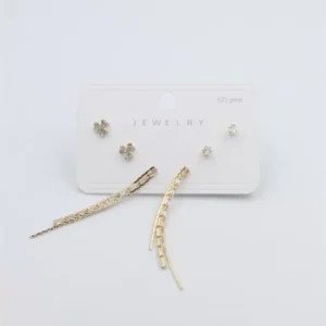 Çoklu Set Küpe - Altın