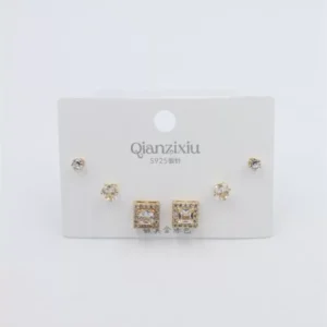 Çoklu Set Küpe - Altın