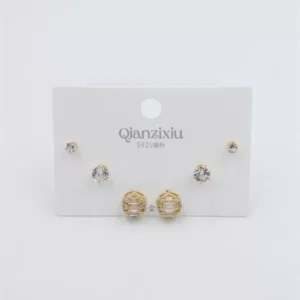 Çoklu Set Küpe - Altın