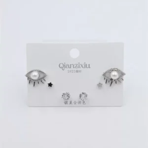 Çoklu Set Küpe - Gümüş