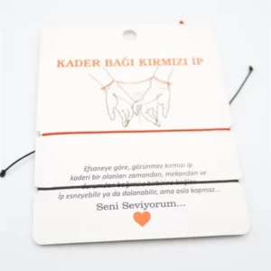 2'li Arkadaş Bilekliği - Kırmızı