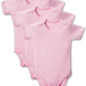 Pembe Yarım Kol Body Zıbın 7-12 YAŞ Çocuklar İçin (3 ADET) Alttan Çıtçıtlı Özel Gereksinimli