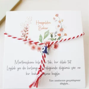 12'li Paket Marteniçka İp Bileklik - Kırmızı