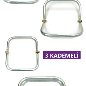 3 Kademeli Gizli Metal Mango Çanta Bursu – 18 cm - Metal Çanta Aparatı