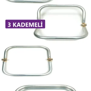 3 Kademeli Gizli Metal Mango Çanta Bursu – 22 cm - Metal Çanta Aparatı