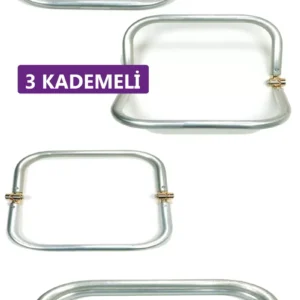 3 Kademeli Gizli Metal Mango Çanta Bursu – 3 Adet - 25 cm - Metal Çanta Aparatı