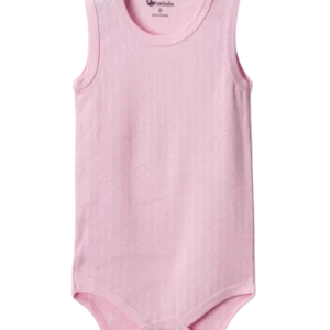 Pembe Askılı Body Zıbın 7-12 YAŞ Çocuklar İçin (1 ADET) Alttan Çıtçıtlı Özel Gereksinimli-D