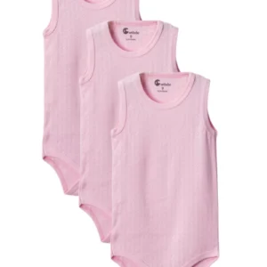 Pembe Askılı Body Zıbın 7-12 YAŞ Çocuklar İçin (3 ADET) Alttan Çıtçıtlı Özel Gereksinimli-D