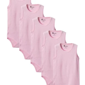 Pembe Askılı Body Zıbın 2-7 YAŞ Çocuklar İçin (5 ADET) Alttan Çıtçıtlı Özel Gereksinimli-D