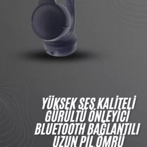 Kablosuz Bluetooth Kulaklık Kulak Üstü Ayarlanabilir Uzun Ömürlü