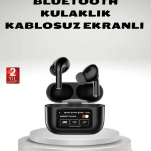 Aktif Gürültü Engelleme (anc) Kablosuz Bluetooth Kulaklık – Dijital Ekranlı, Dokunmatik Ve Uzun Pil Ömürlü