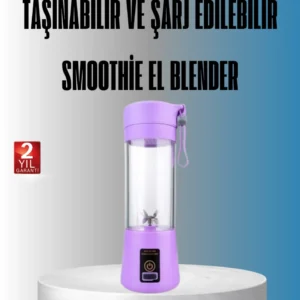 Şarjlı 380ml Portatif Smoothie Blender Usb Mini Shake Yapıcı