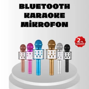 Kablosuz Bluetooth Karaoke Mikrofon Yankı Efektli