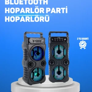 Kablosuz Led Işıklı Bluetooth Hoparlör – Fm Radyolu, Mikrofon Girişli