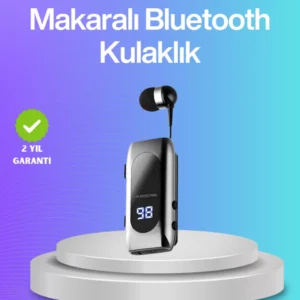 Bluetooth 5.2 Klipsli Kablosuz Kulaklık – Dijital Ekran & Titreşimli Uyarı