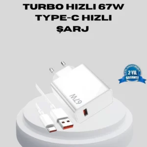 67w Type-c Turbo Şarj Cihazı – Aşırı Akım Ve Isı Koruması, Seyahat Uyumlu