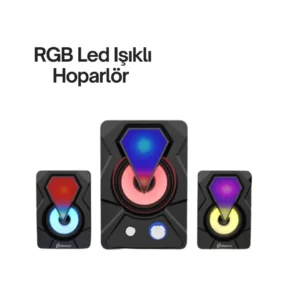 Renkli Led Işıklı Hoparlör