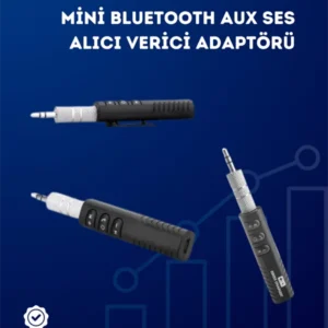 Kablolu Hoparlör Ve Kulaklıklar İçin Bluetooth Adaptör | Mini Boy, Klipsli, Taşınabilir