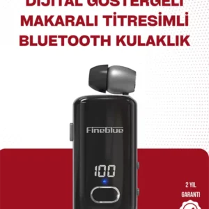 Fineblue F580 Bluetooth Kulaklık – Klipsli, Dijital Göstergeli, Su Geçirmez, 12 Saat Pil Ömürlü