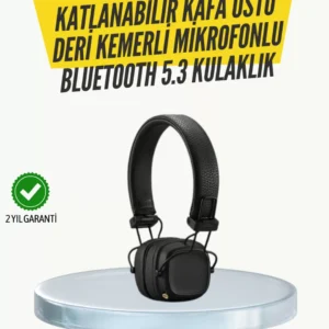 Ergonomik Konforlu Kablosuz Kulak Üstü Bluetooth Kulaklık