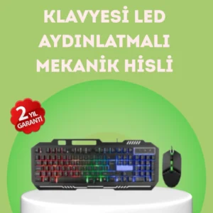 Gaming Klavye Ve Mouse Seti Pg8018 – Dayanıklı Tuşlar, Hızlı Komut