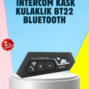 Bt22 Motosiklet Kask İçi Bluetooth Kulaklık İnterkom Destekli