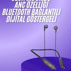 Boyun Bantlı Kablolu Yüksek Ses Kaliteli Bluetooth Kulaklık Uzun Pil Ömrü