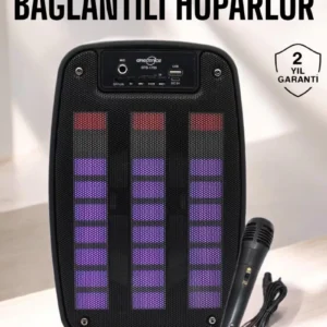 Bluetooth Hoparlör Rgb Işıklı Usb Sd Kart Girişli Taşınabilir
