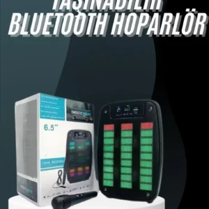 Bluetooth Hoparlör Taşınabilir Şarjlı Işıklı Büyük Boy Yüksek Ses Kaliteli