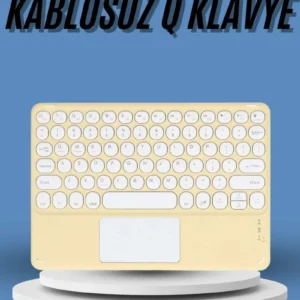 Touchpad Tüm Cihazlara Uyumlu Bluetooth Klavye Touchpad Slim Kablosuz Wifi Q Klavye