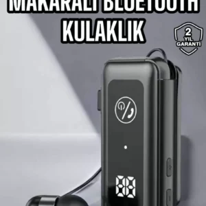 Kablolu Makaralı Bluetooth Kulaklık Uzun Pil Ömrü Dijital Göstergeli