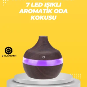 7 Renk Led Işıklı Ultrasonik Aroma Difüzör 300 Ml