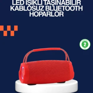 Derin Baslı Çift Hoparlörlü Taşınabilir Kablosuz Hoparlör