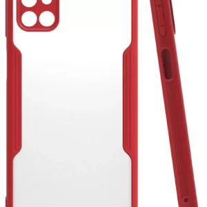 Newface Samsung Galaxy M31s Kılıf Platin Silikon - Kırmızı