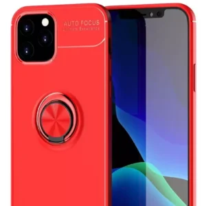 Newface İphone 12 Kılıf Range Yüzüklü Silikon - Kırmızı