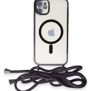 Newface İphone 11 Kılıf Divo Lazer Askılı Magsafe Kapak - Derin Mor