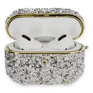 Newface Airpods Pro 2 (2.nesil) Luz Taşlı Kılıf - Mavi