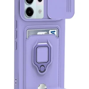 Newface Xiaomi Redmi Note 13 Pro 5g Kılıf Zuma Kartvizitli Yüzüklü Silikon - Lila