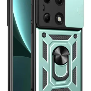 Newface Xiaomi Poco M6 Pro 4g Kılıf Pars Lens Yüzüklü Silikon - Yeşil