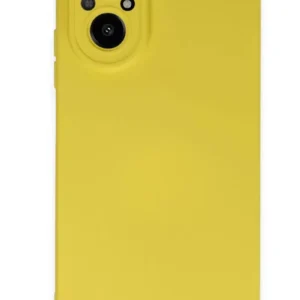 Newface Realme 12 Lite Kılıf Nano İçi Kadife Silikon - Sarı