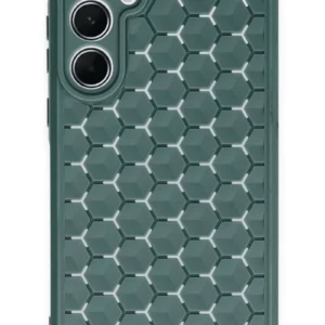 Newface Samsung Galaxy A35 5g Kılıf Petek Silikon Kapak - Koyu Yeşil