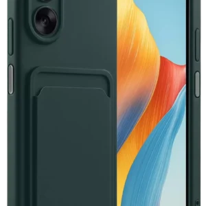 Newface Oppo A38 Kılıf Kelvin Kartvizitli Silikon - Koyu Yeşil