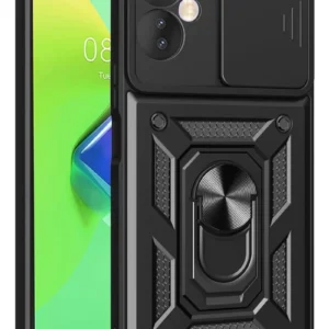 Newface İnfinix Hot 30 4g Kılıf Pars Lens Yüzüklü Silikon - Siyah