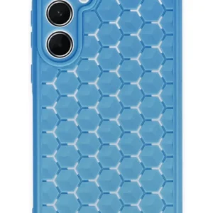 Newface Samsung Galaxy A55 5g Kılıf Petek Silikon Kapak - Mavi